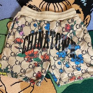 Chinatown Market Floral Monogram Sweatshorts